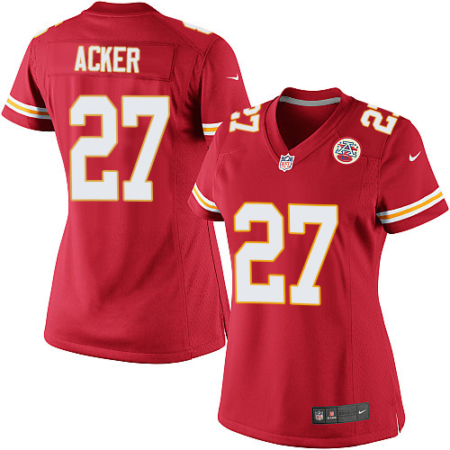 Women's Elite Kenneth Acker Nike Jersey Red Home - #27 NFL Kansas City Chiefs